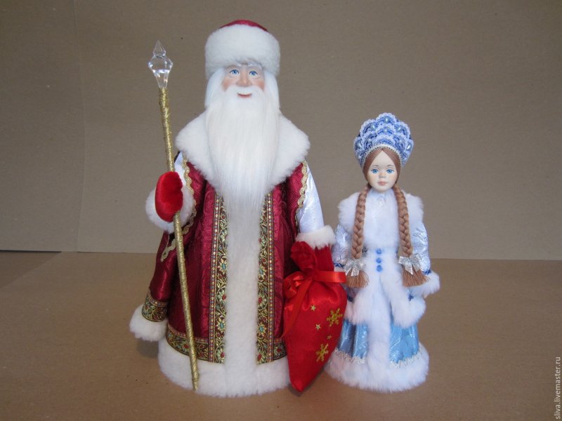 Дед Мороз и Снегурочка из фоамирана