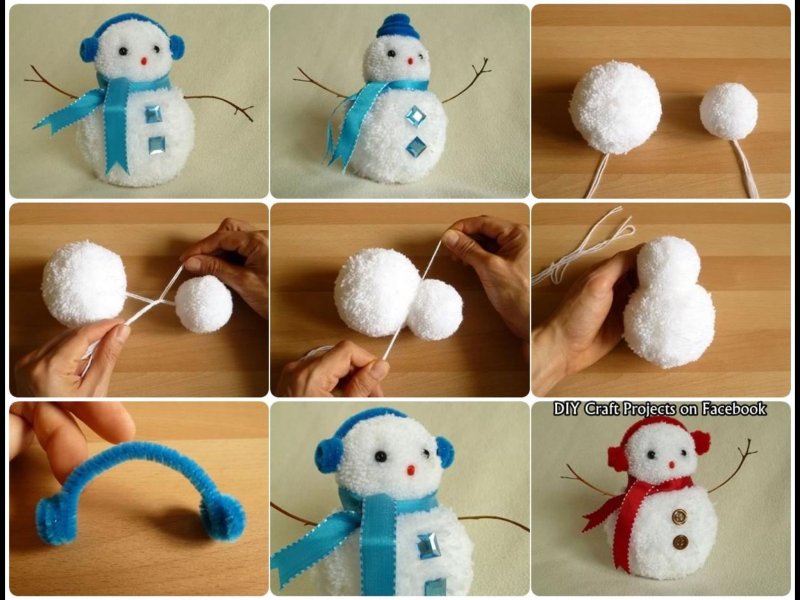 Снеговик своими руками поделка