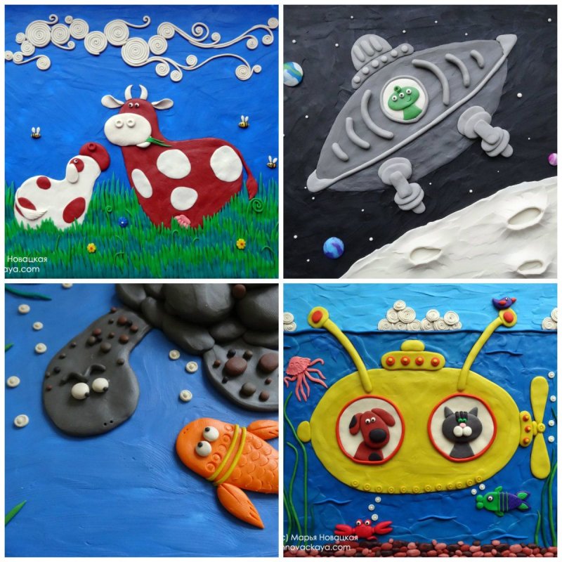 Пластилинография космос для детей
