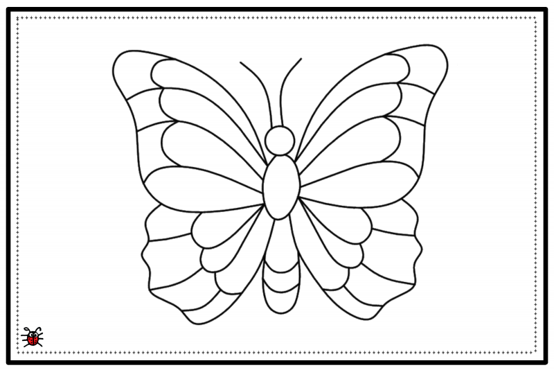 Бабочка раскраска пластилином