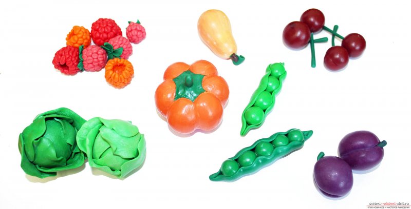 Вязаные овощи и фрукты