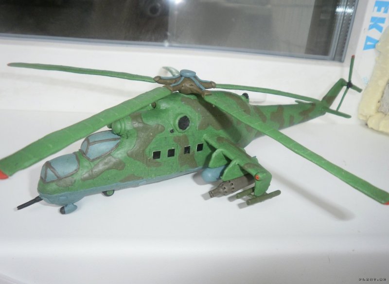 Пластилин вертолет ми-24