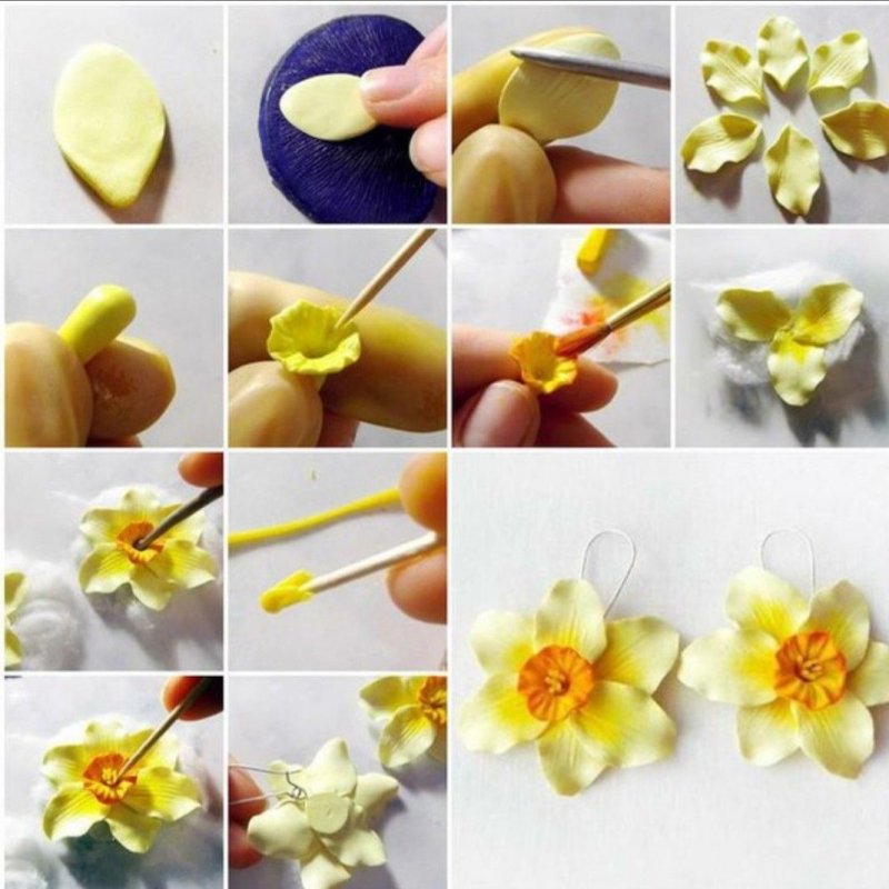 Цветы из полимерной глины своими руками