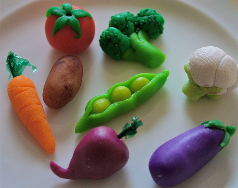 Лепка овощи и фрукты