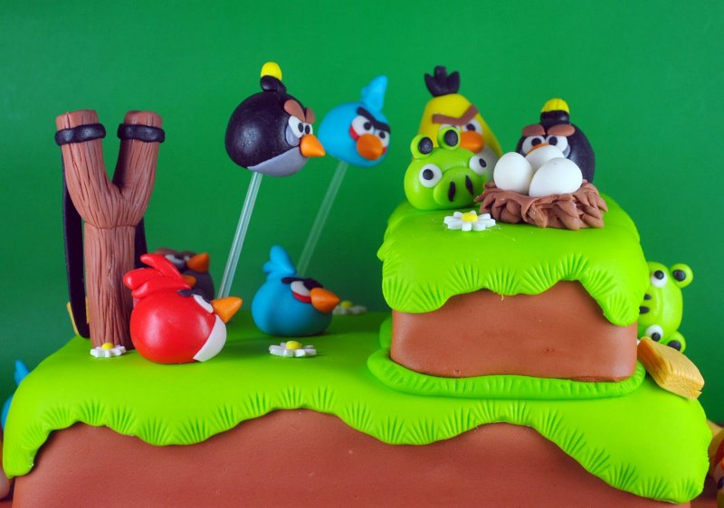 Angry Birds из пластилина