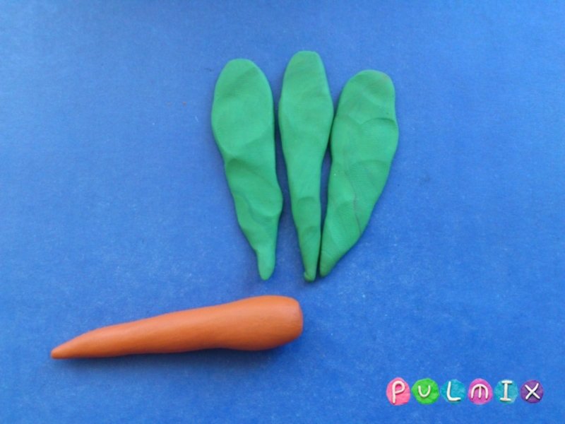 Лепка морковка