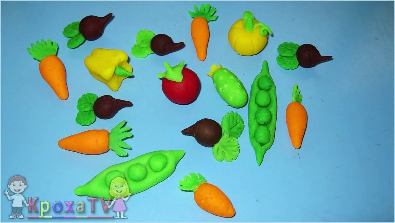 Лепка овощи и фрукты в старшей группе
