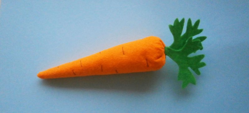 Ботва моркови из фетра