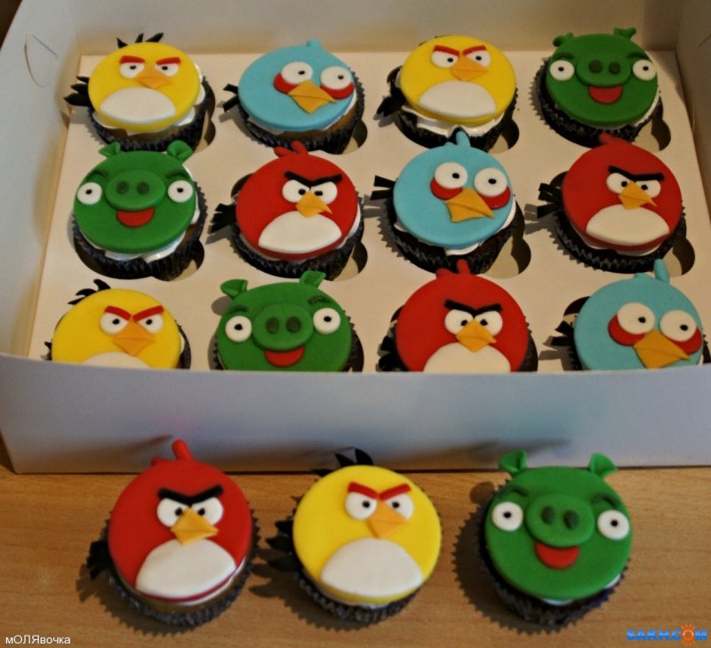 Капкейки Angry Birds