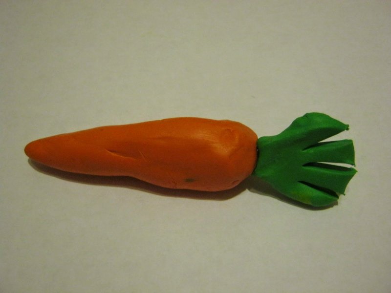 Лепка морковка