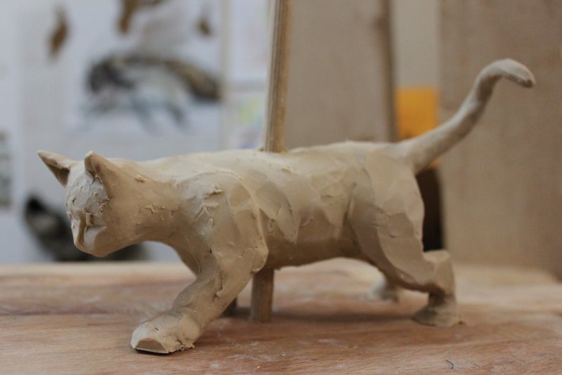Кот из скульптурного пластилина