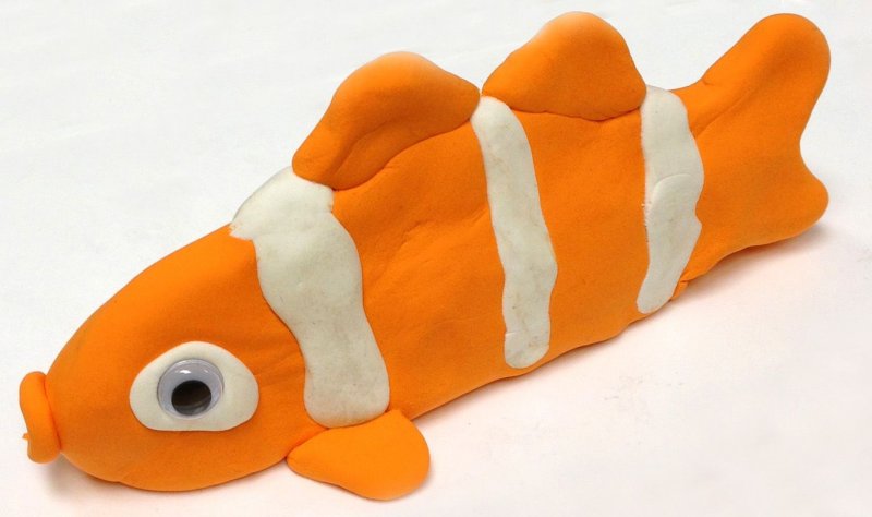 Рыба из пластилина для детей