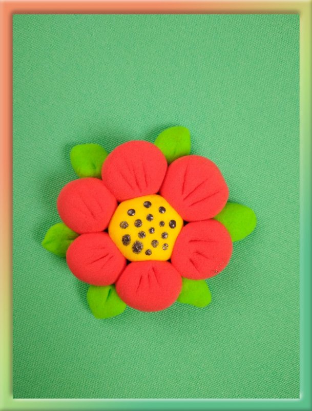 Цветы из пластилина для детей 5-6