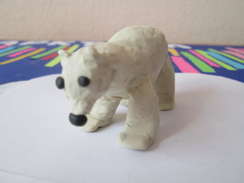 Лепка белый медведь
