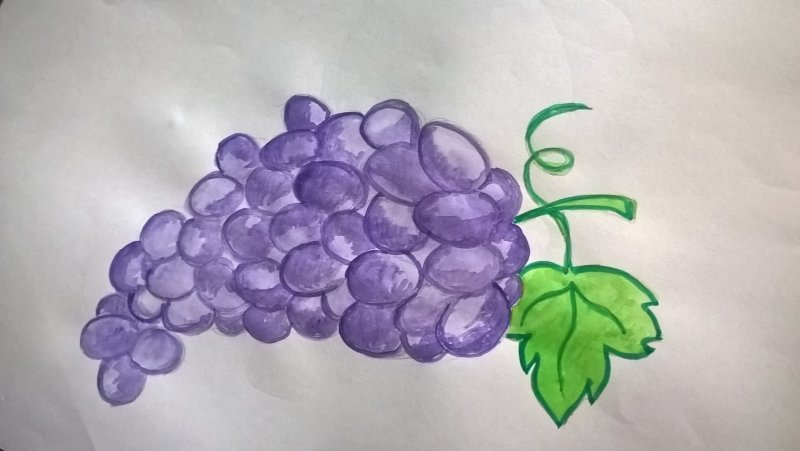 Рисование с детьми виноград