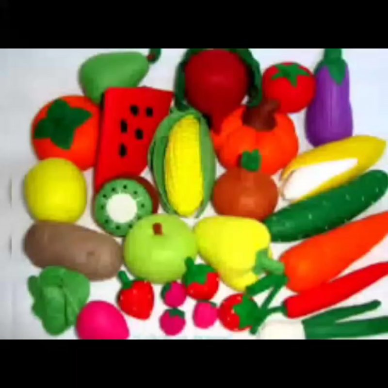 Лепка фруктов из пластилина