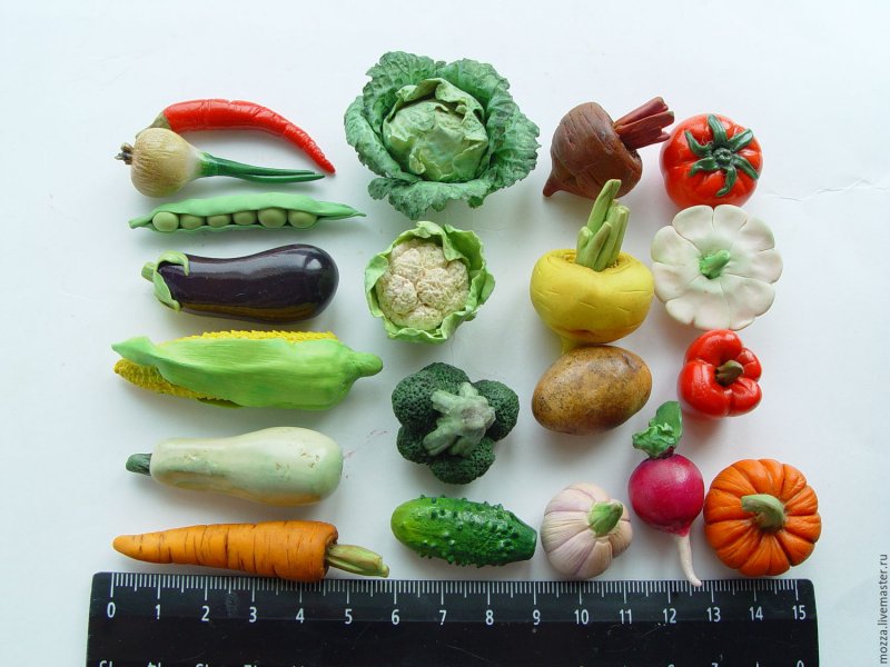 Лепка овощей для детей