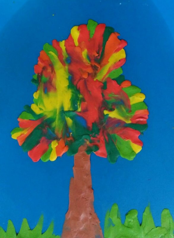 Пластилинография дерево