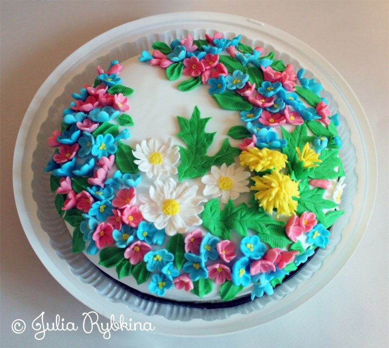 Торт Цветочная Полянка