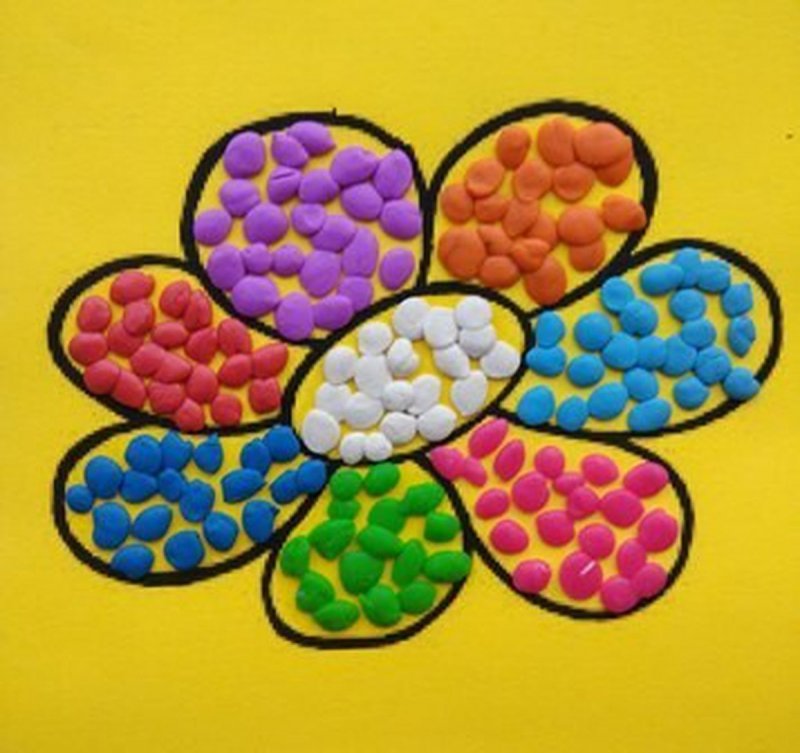 Цветик семицветик пластилинография старшая группа