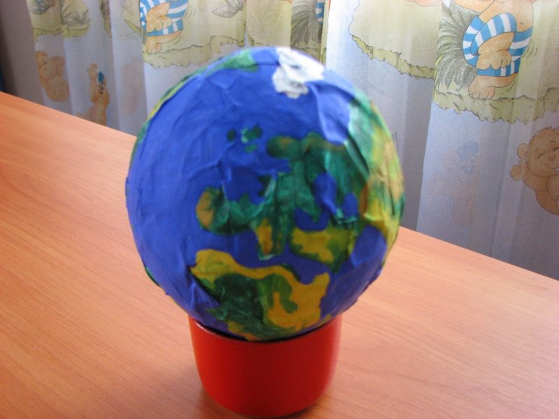 Глобус из пластилина для детей