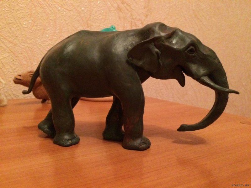 Слоны из скульптурного пластилина