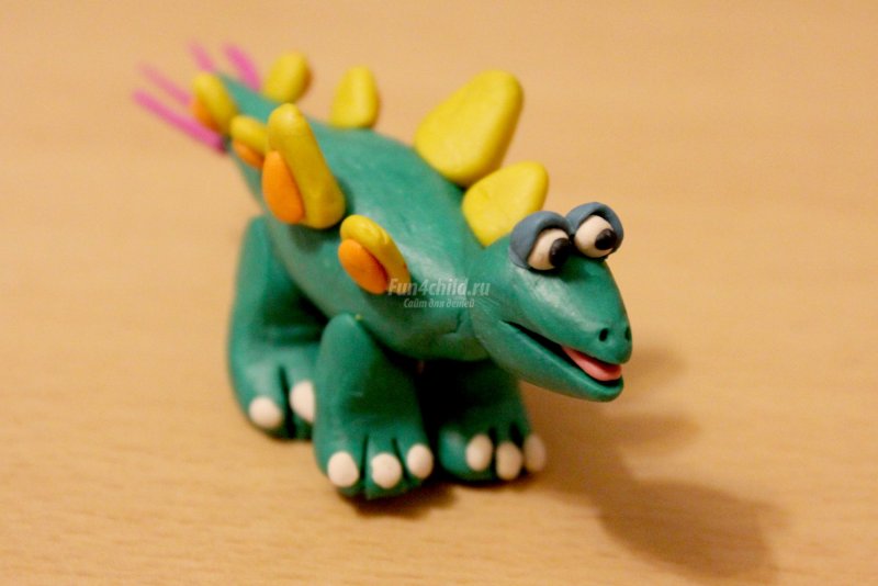 Динозавр пластилин