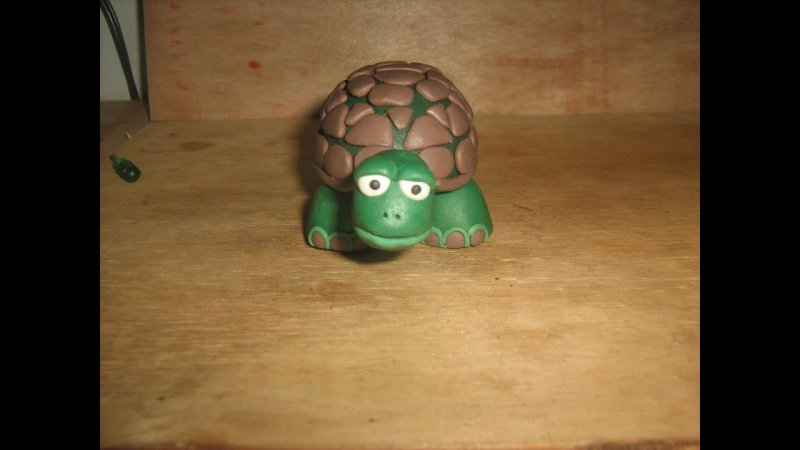 Черепаха из застывающего пластилина