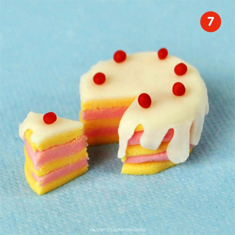 Торт из пластилина для детей