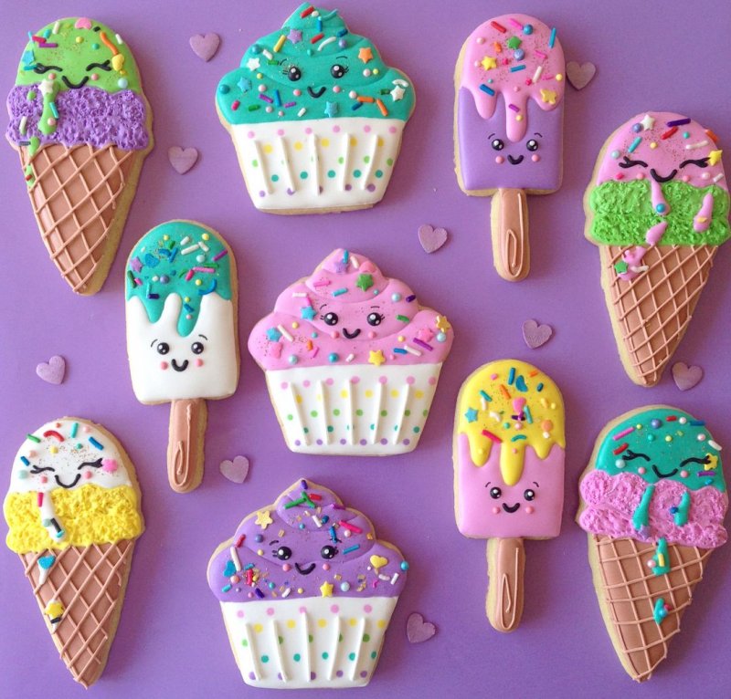 Печенье в виде мороженого