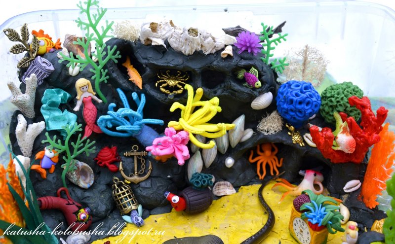 Обитатели подводного мира из пластилина
