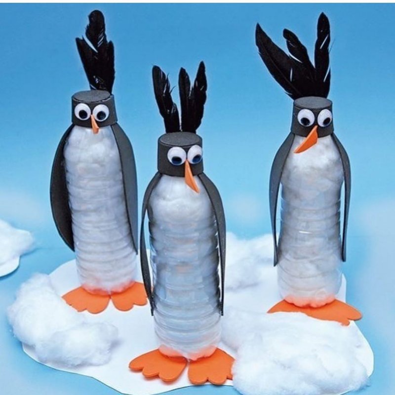 Пингвин из снега своими руками