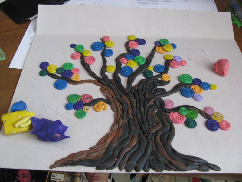 Пластилинография волшебное дерево