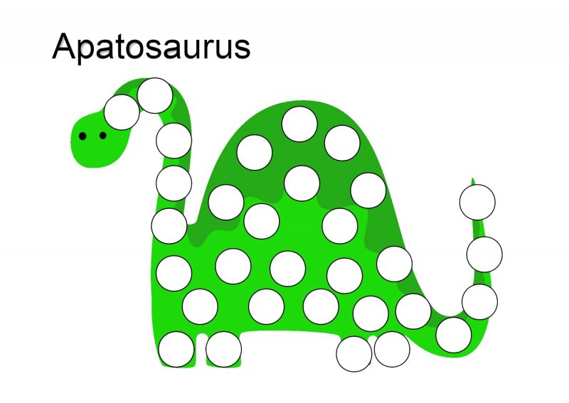 Динозаврик пластилиновые заплатки для малышей