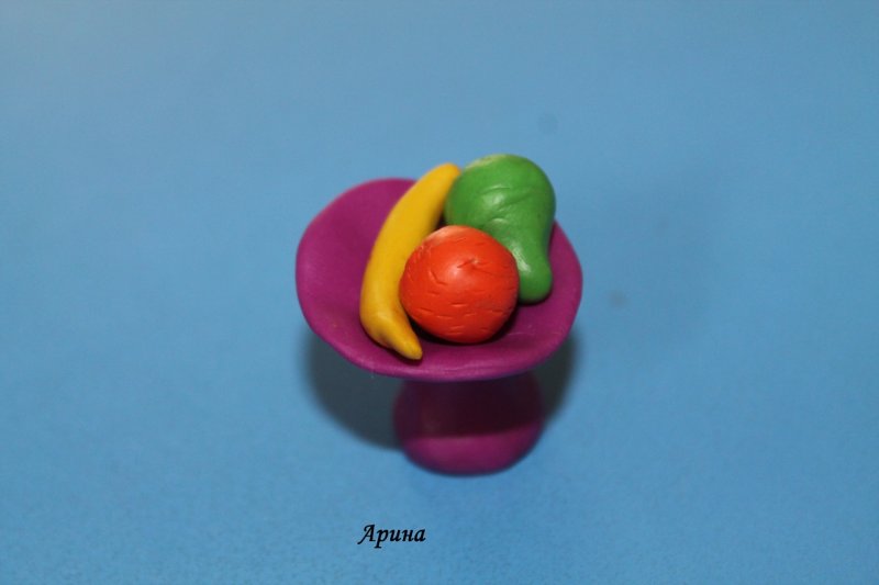 Лепка из пластилина для детей фрукты