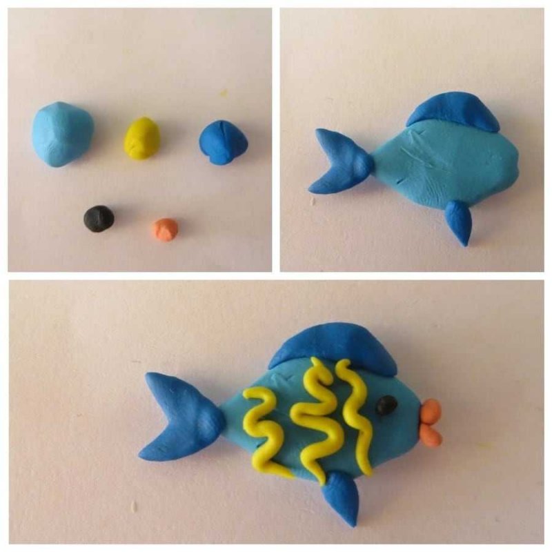 Рыбка из пластилина для детей