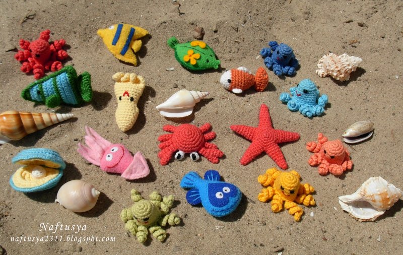 Морские фигуры из пластилина