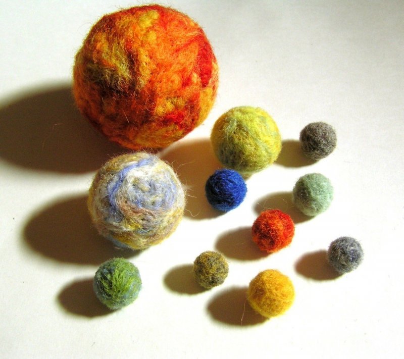 Планеты солнечной системы из пенопластовых шаров
