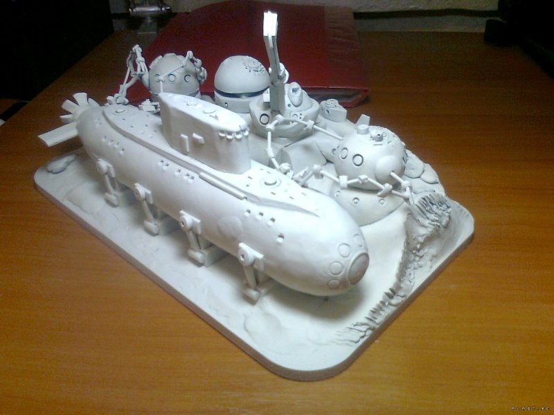 Корабль из скульптурного пластилина