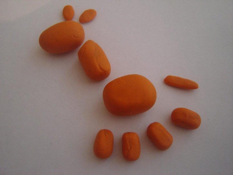 Поделки из оранжевого пластилина