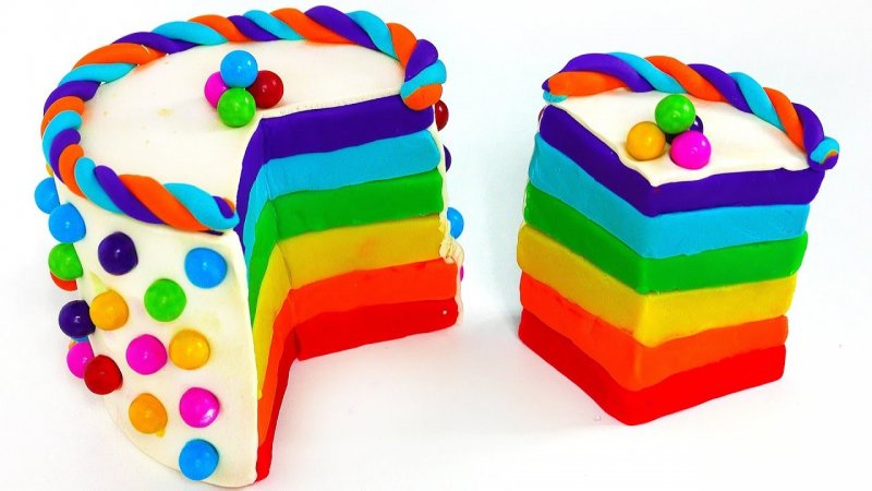 Тортик из пластилина для детей