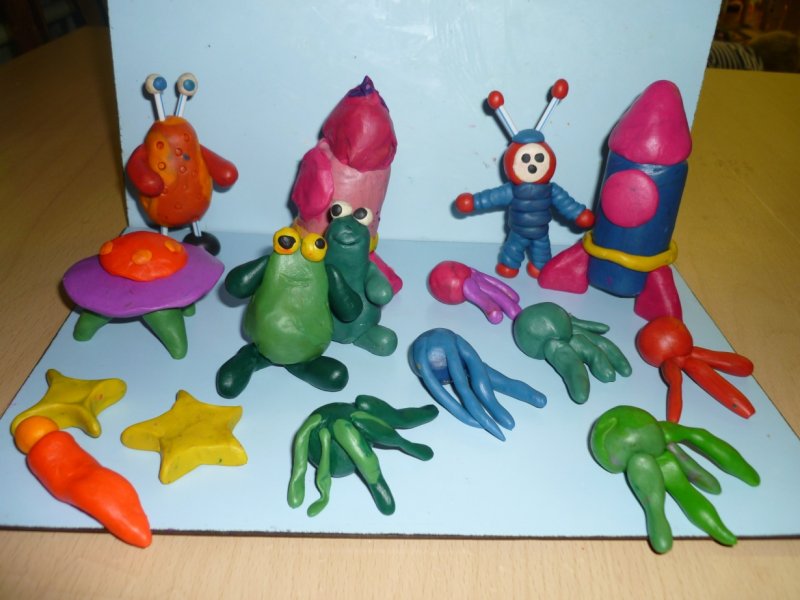Пластилинография в детском саду космос