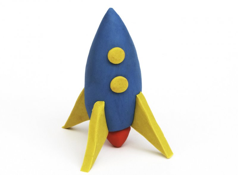 Лепка из пластилина ракета для детей