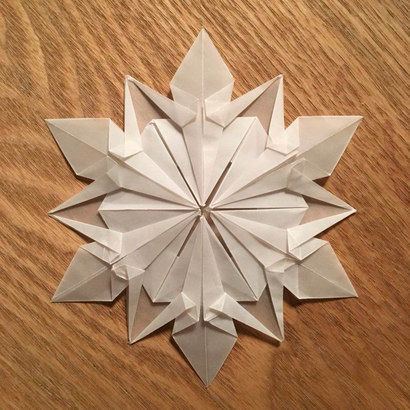 Снежинки оригами оригами