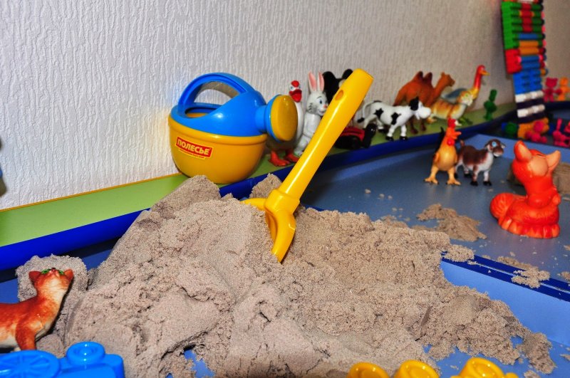 Игры с кинетическим песком в детском саду
