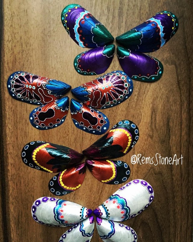 Поделки из ракушек бабочки