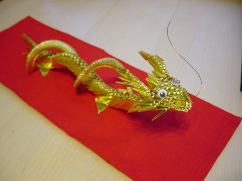 Оригами китайский дракон