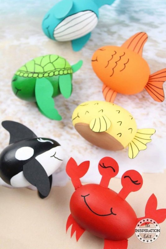 Морские животные из пластилина для детей
