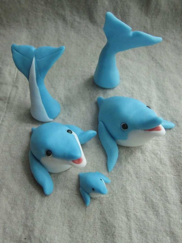 Фигурки из пластилина акула