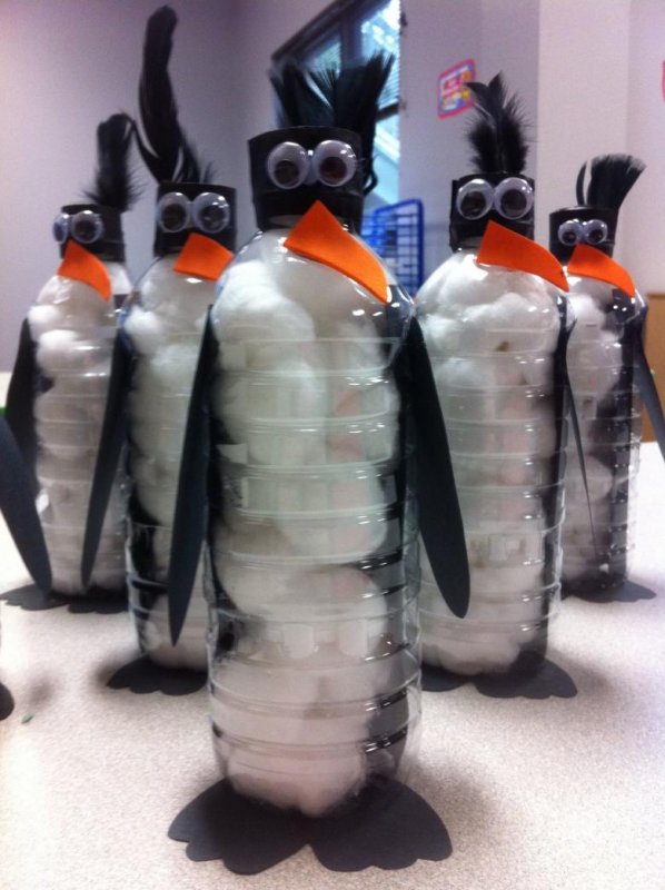 Пингвин из пластиковой бутылки